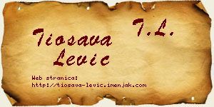 Tiosava Lević vizit kartica